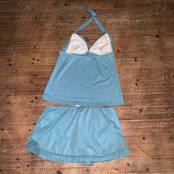 J Crew safe greet halter tankini and skirt S swimsuit - Picture 2 of 3